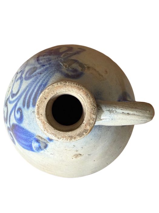 Jarro de Cerâmica Antigo - Stoneware Salt-Glazed - AHV - Século XIX