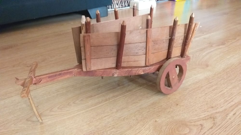 Carro transporte palha madeira