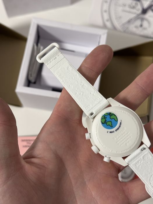 Omega x Swatch MoonSwatch Mission to the Moonphase Full Moon komplet, biały