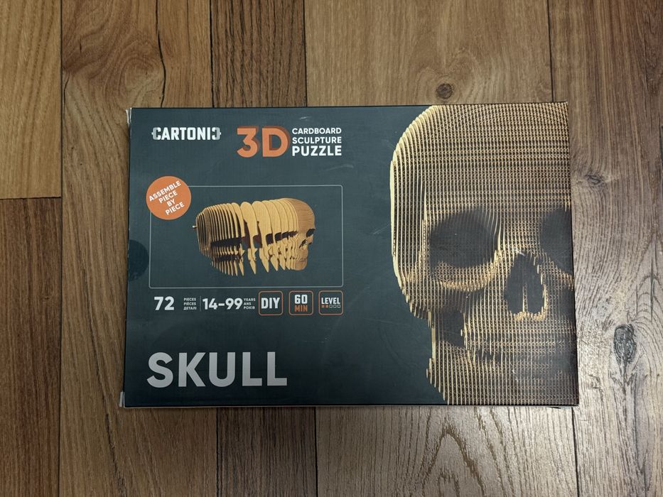 3D Пазл картонний череп новий, подарунок на новий рік