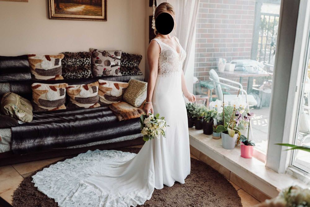 suknia ślubna rybka