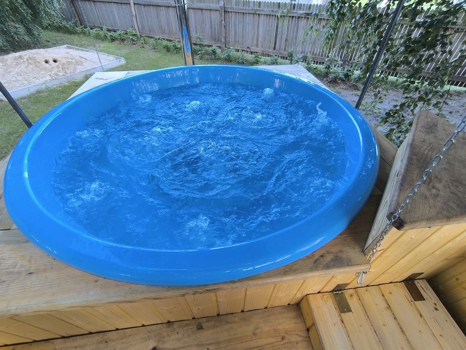 Brzozowisko. Glamping, namiot, Wiele, Kaszuby, balia, balia ogrodowa, jacuzzi, nocleg  na Kaszubach, jezioro Wielewskie. Nowość