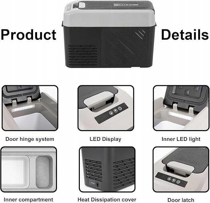 Alpicool KCF15 Lodówka turystyczna 12/24V, zamrażarka, 15L, -20C