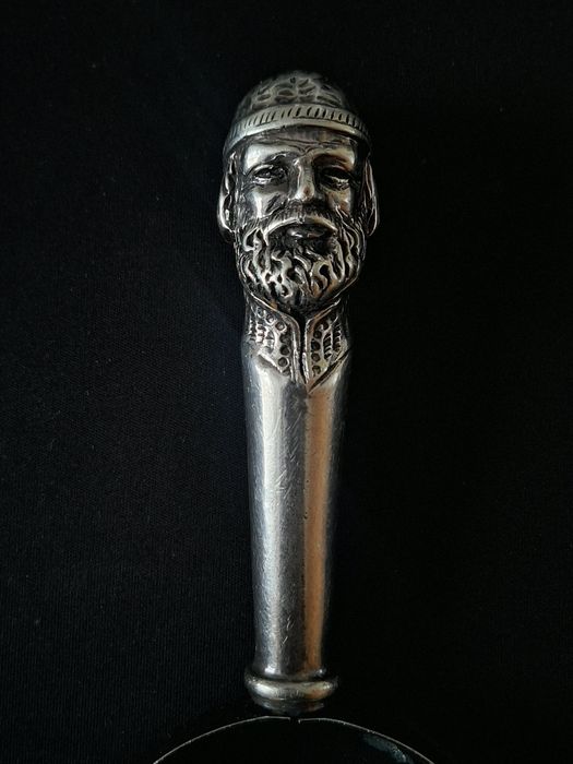 Stare Srebrne szkło powiększające unikat próba 925