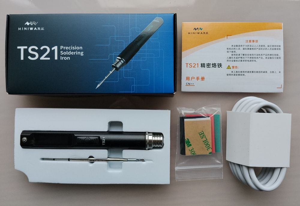 Паяльник Miniware TS21 кабель в подарок