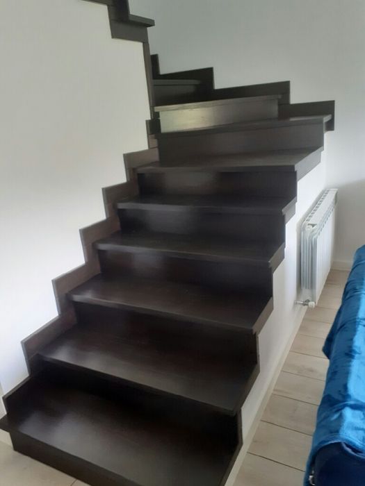 Schody drewniane na beton  , wolnostojace , kacze
