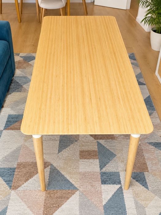 Mesa / Secretária IKEA ANFALLARE + HILVER – bambu – 140x65 cm