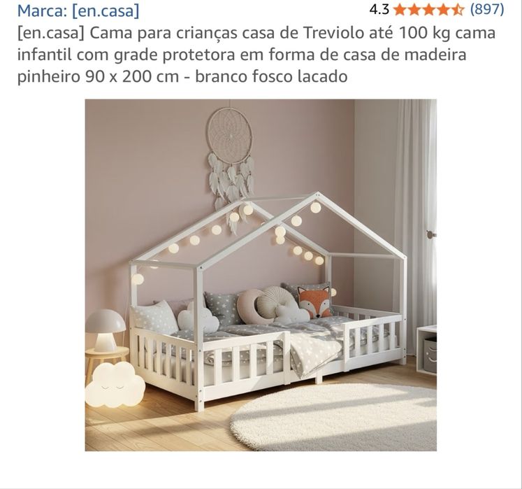 Cama crianca mais colchão