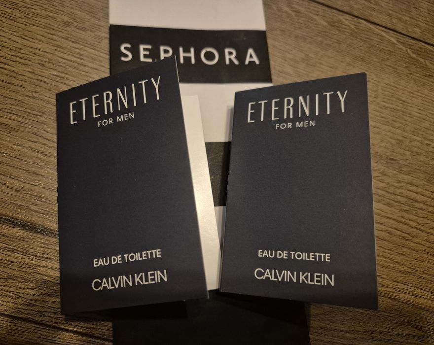 2 sztuki! Męskie! Nowe! CALVIN KLEIN Eternity For Men EDT 2 x 1,2 ml zapach letni świeży aromatyczny z Sephora!