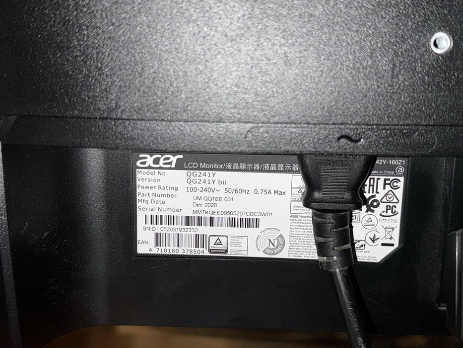 Monitor 24” FullHD 75hz / Acer QG241Y bbi