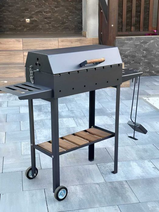 Мангал гриль барбекю BBQ товстий метал з кришкою піч під казан АКЦІЯ!!