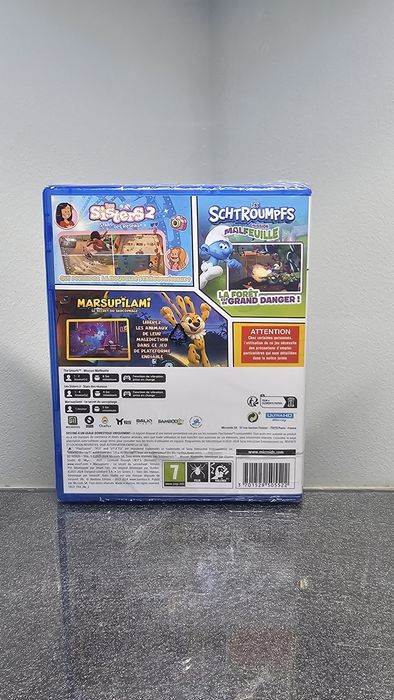 3X PS5 Pack BD Heroes Heros Cartoon Heroes PS5 The Smurfs Mission Malfeuille Vileaf Les Schtroumpfs Marsupilami  Hoobadventure Sisters 2 PlayStation 5
