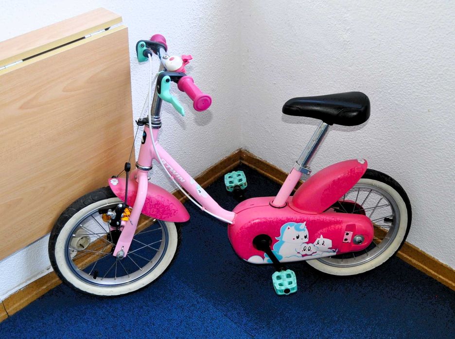 Bicicleta BTWIN criança 3 - 7 anos, roda 14", c/ rodinhas. Setúbal