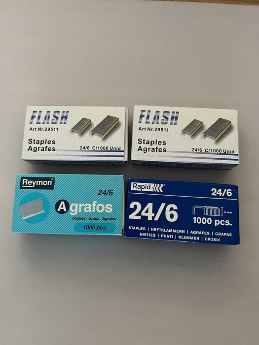 Caixas de agrafos 24/6 e nº 25
