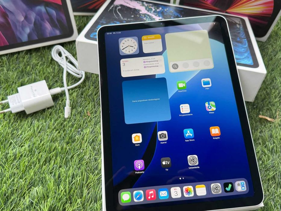 iPad Air 4 256GB WIFI Cellular SILVER WHITE Bat97% PENCIL GWARAN FV23%