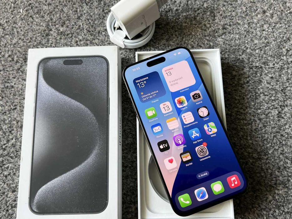 iPhone 15 Pro Max 512GB SPACE GREY BLACK CZARNY Titanium Bateria 93%