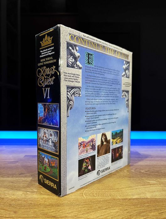 King's Quest VI 6 (PC PL 1993) BIG BOX polskie premierowe wydanie IPS