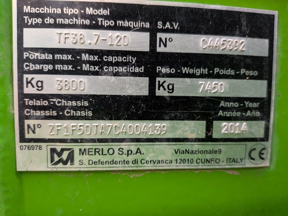 Ładowarka merlo Tf 38.7-120. Manitou Jcb