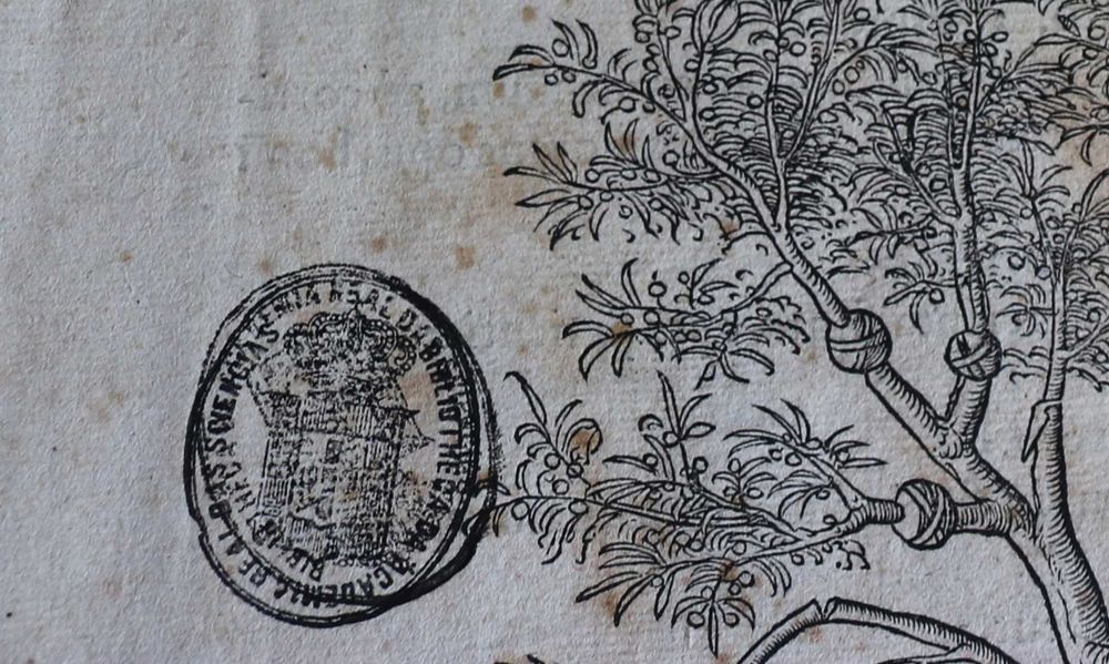 Portada da famosa edição de Bíblia Vulgata de Robert Estienne, 1532