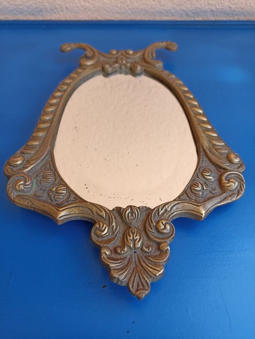 Moldura espelho antiga em latão