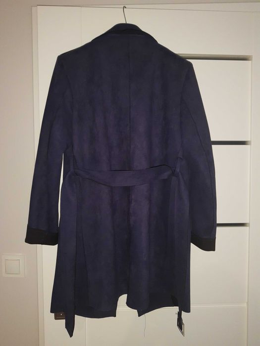 Trencz płaszcz granatowy