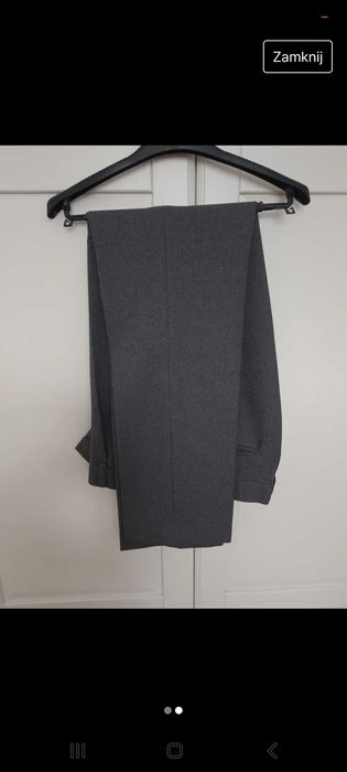 Garnitur granatowo-szary