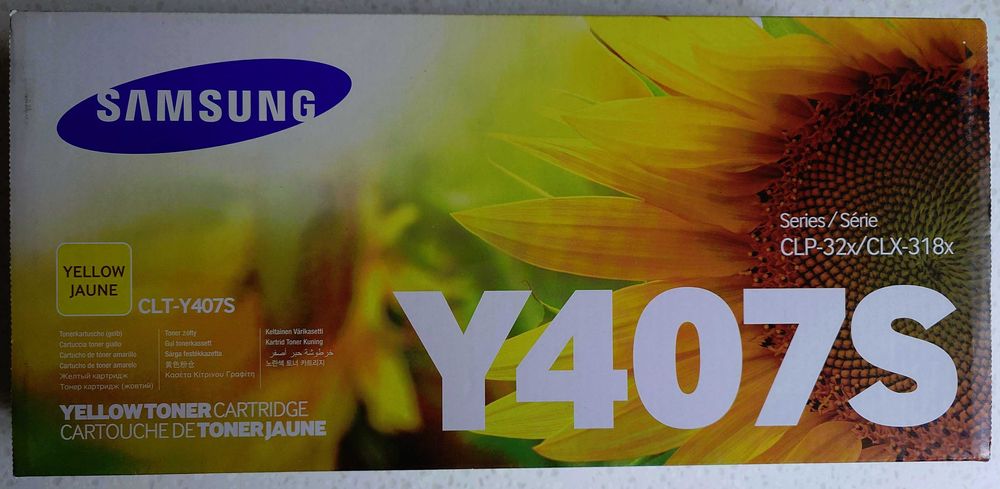 Картридж Samsung CLT Y407S жёлтый, заводской тонер не выработан