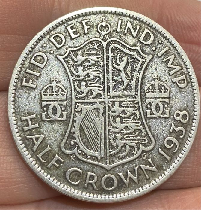 British Half Crown Coin 1938 Silver