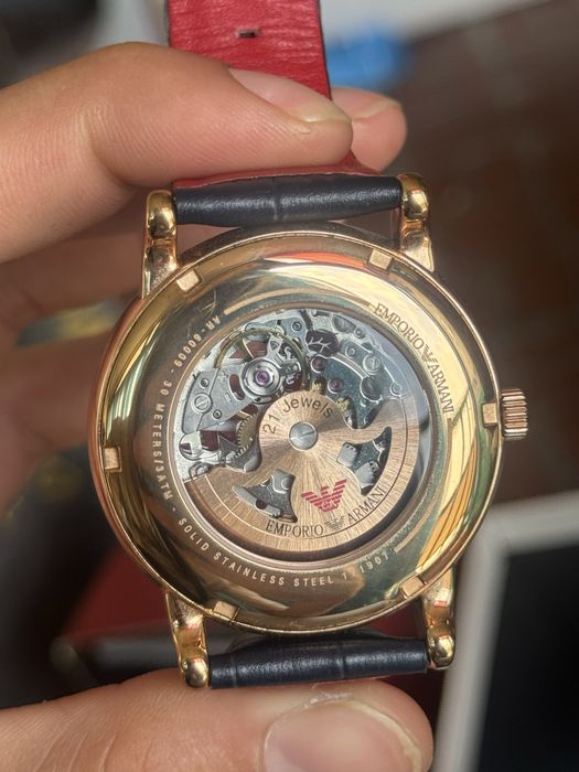 Relógio Emporio Armani Automático - Skeleton Rose Gold - Full Set