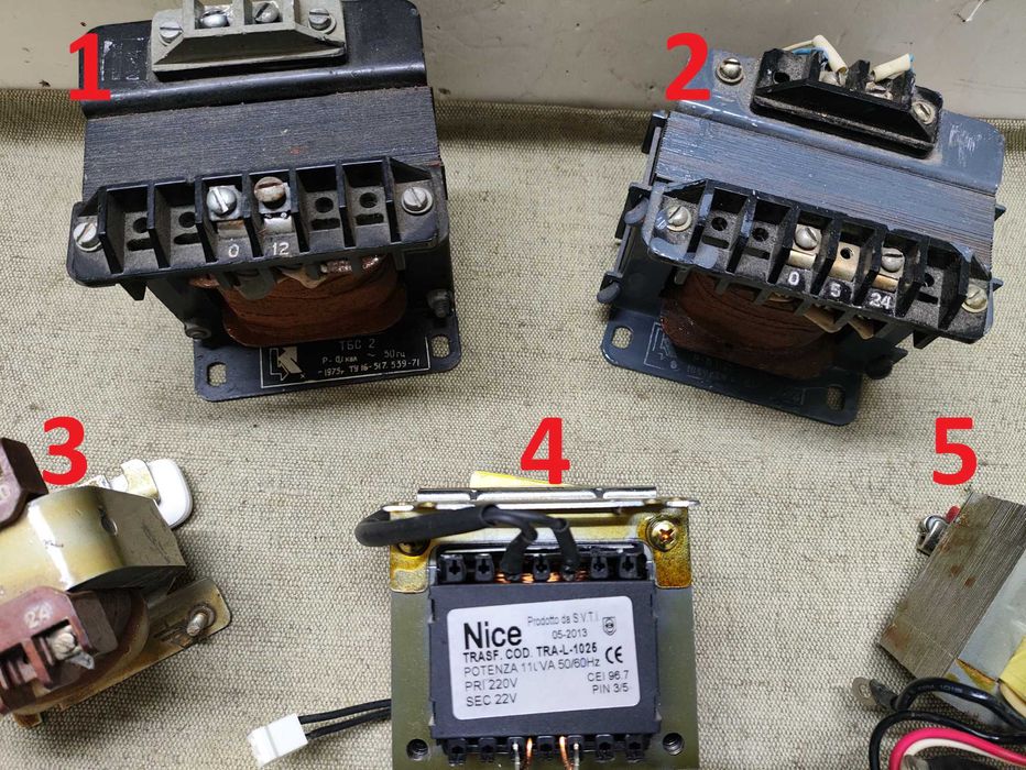 Трансформаторы понижающие ОСМ1-0,063У3,/ ТБС2 –0,1У3/ Nice TRA-L-1025.