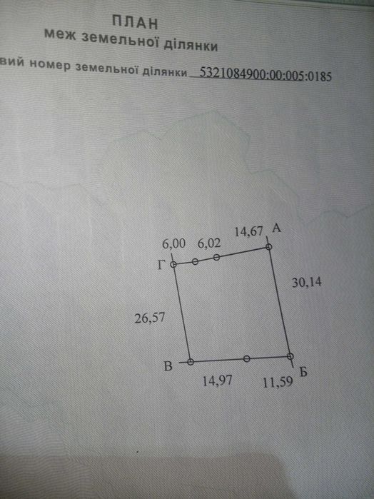 Дачна земельна ділянка Петрівка