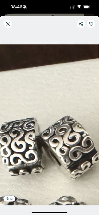 Trzy charmsy Pandora