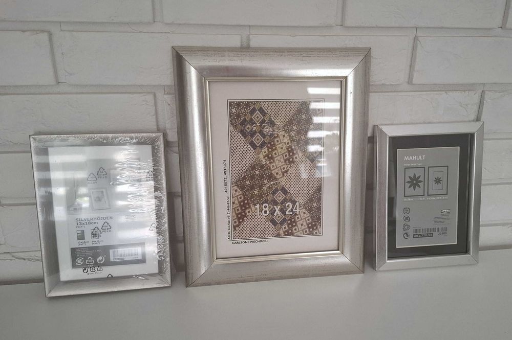 Ramki, IKEA - zestaw 3 szt. - 18x24 cm + 2x 13x18 cm