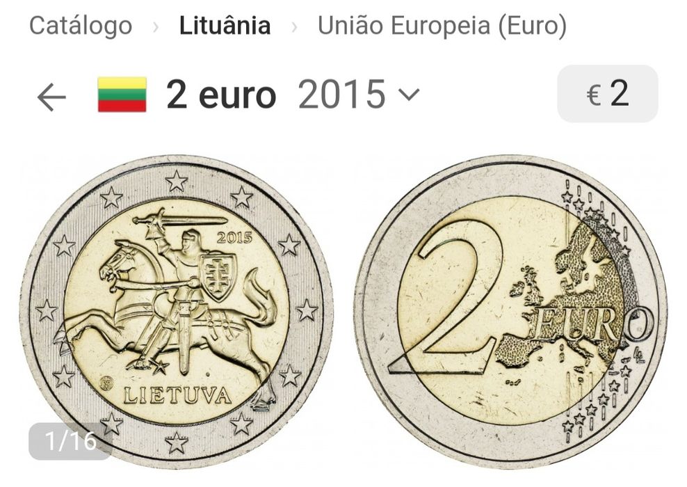 Moeda 2€, Lituânia 2015