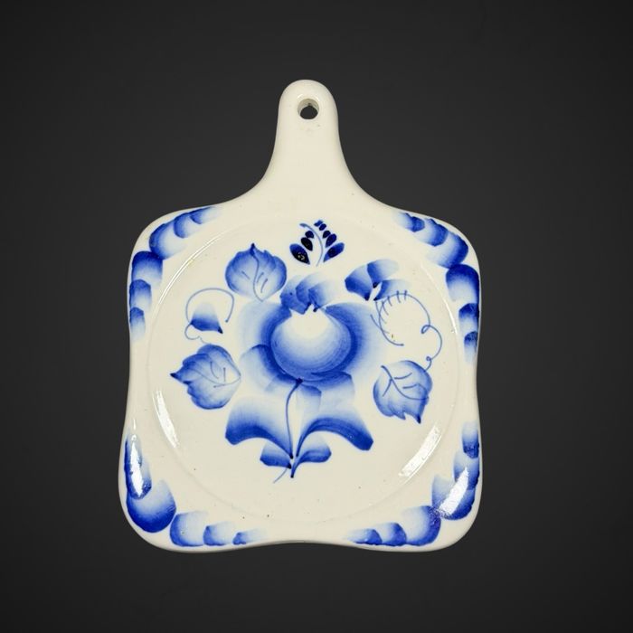 Ceramiczna deska dekoracyjna Gżel niebieskie kwiaty B5/111522