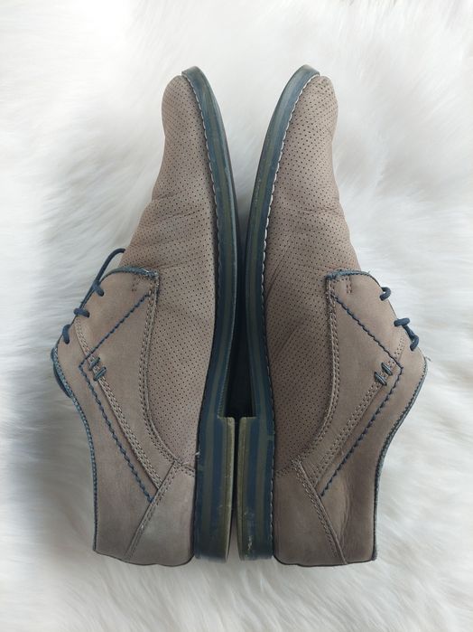 Buty półbuty męskie 45 szare Lasocki CCC skóra