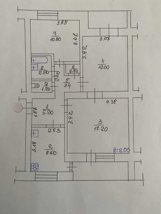 Продаж 3 кім квартири 2/5 пов Розділ. кімнати Ремонт Центр №18047