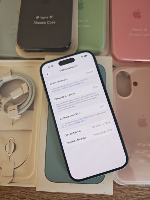 iPhone 16 6.3" 128GB Verde  Bom estado Aceito Retomas