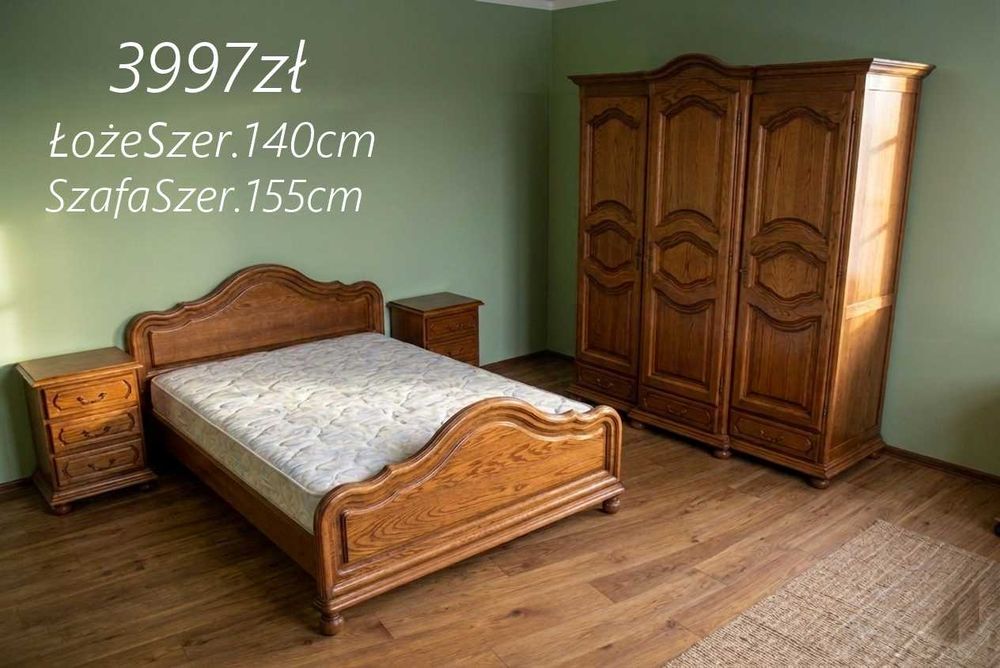 Meble sypialniane / łóżko-szafa-szafki-nocne-stelaż
