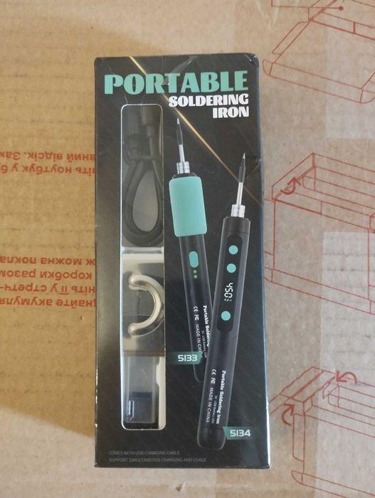 Паяльник з Аккумулятором, акумулятарний, usb type-c