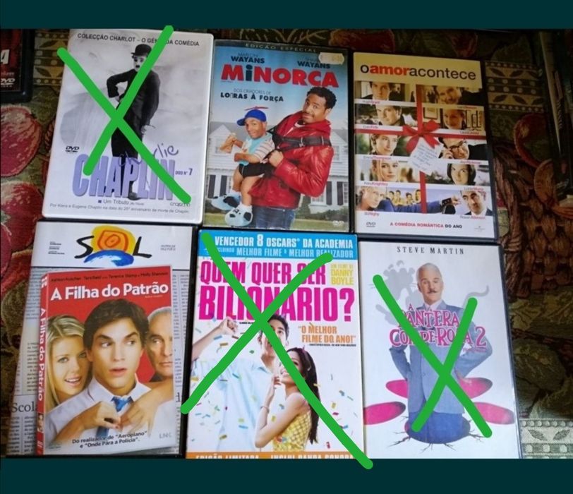 Lote DVDs, vários géneros cinematográficos