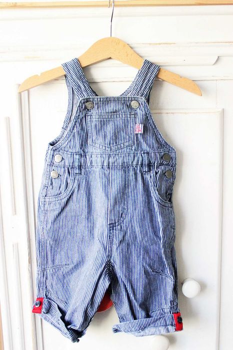 Spodnie, ogrodniczki jeans, spodenki, paski, spodnie, rozm.68, zara