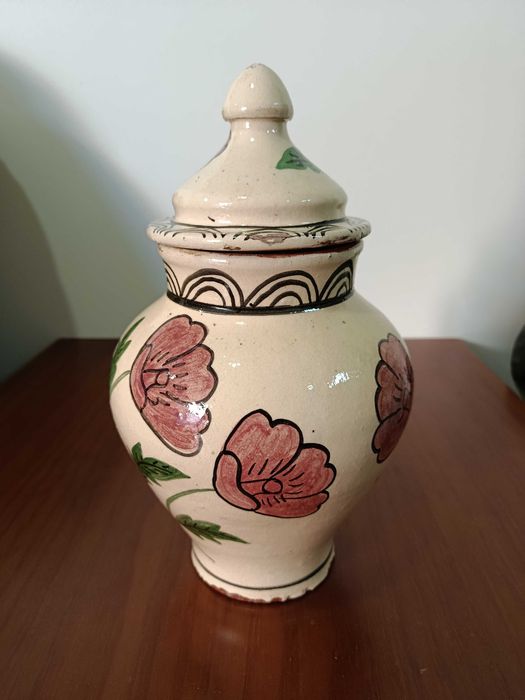 Pote de Barro Pintado à Mão