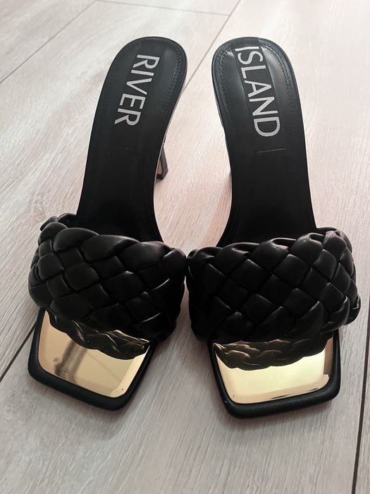 * Босоножки River Island на каблуке, чёрные, р. 38