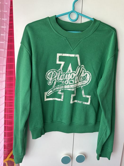 Zielona krótsza bluza H&M 36 college