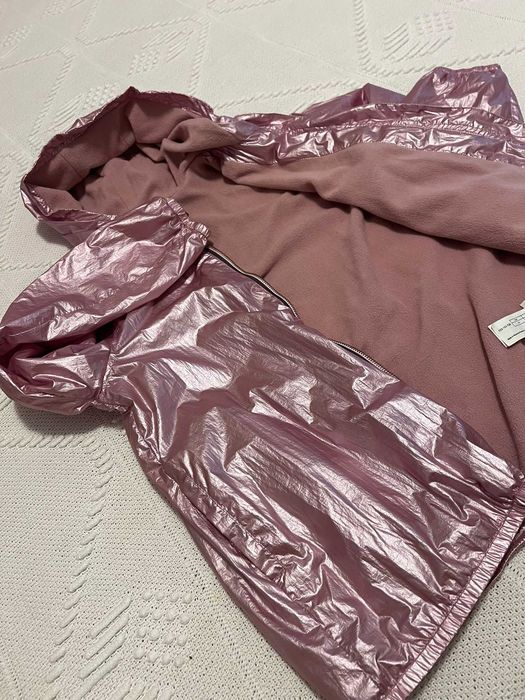 Parka rosa metálico com forro polar – menina (12-14 anos)