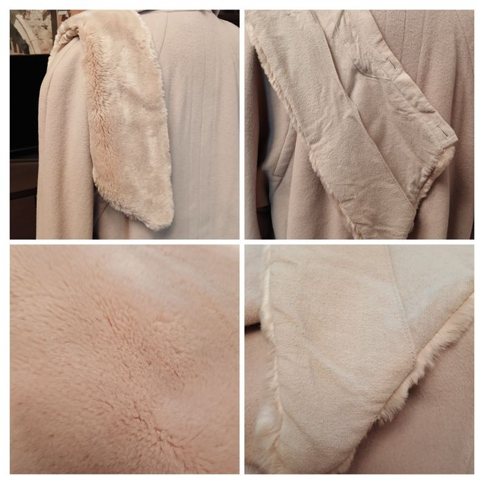 Пальто вовна кашемір зимове довге тепле з хутром вовняне