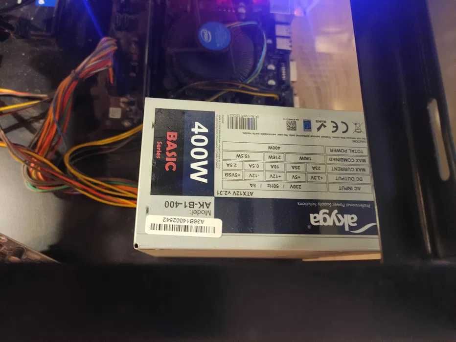 Płyta B250 + 12 riserów + zasilacz + CPU + RAM + wentylatory