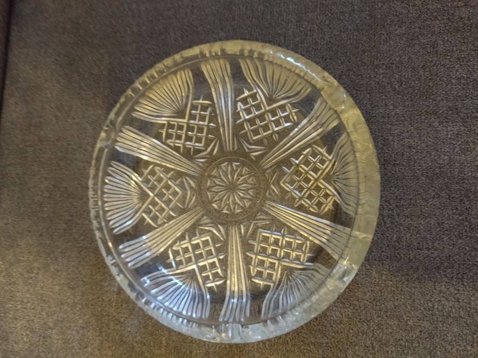 Kryształowa popielnica duża śr 20cm