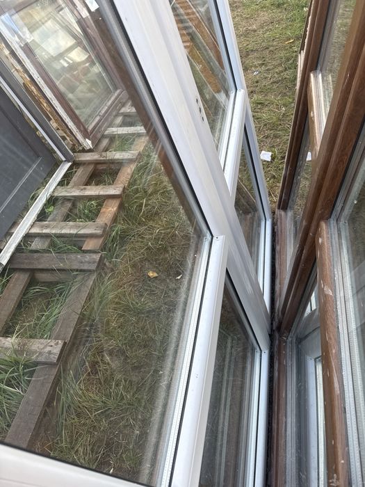 4x okno tarasowe 147x210 orzrch biale RU + fix stałe (transport, pvc)